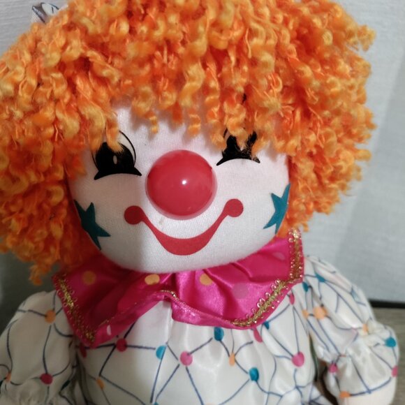 Vintage Breden Wind Up Musical Clown Doll Head Moves Plays Little Drummer Boy - Picture 8 of 9